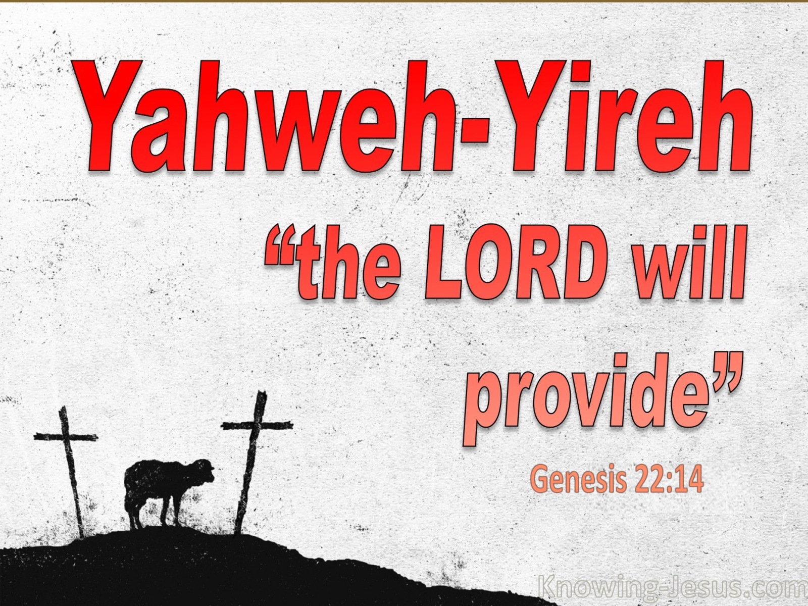 Genesis 22:14 The Lord Will Provide (red)